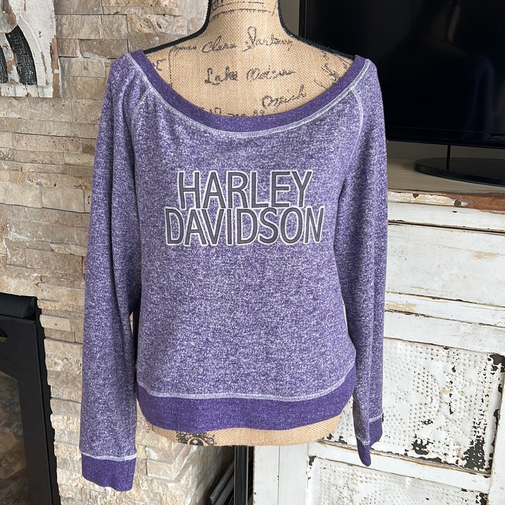 Harley Davidson wide neck cropped sweatshirt Tombstone AZ